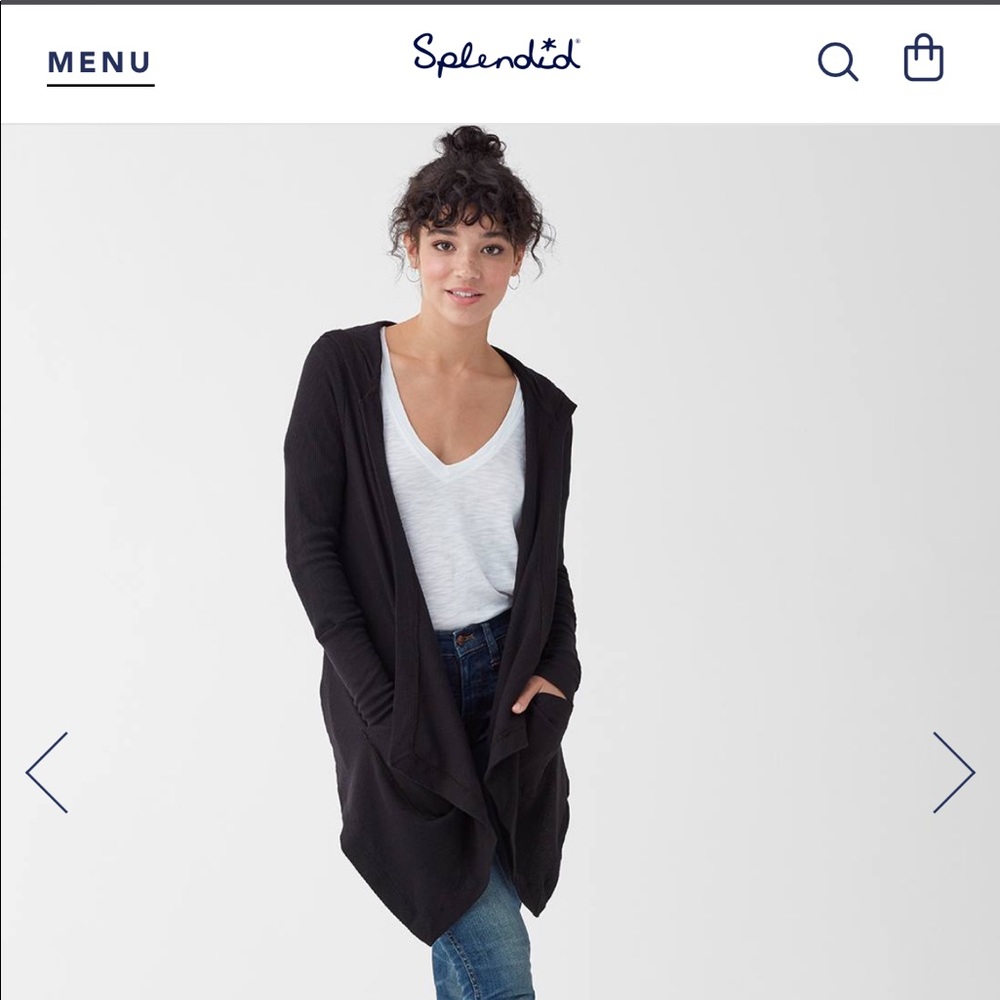 Splendid waffle thermal hoodie